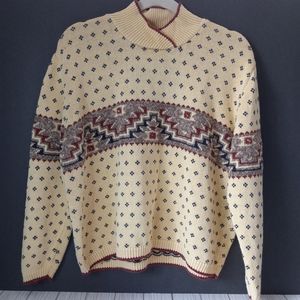 Vintage Christopher & Banks Hand Embroidered Fair Isle Sweater